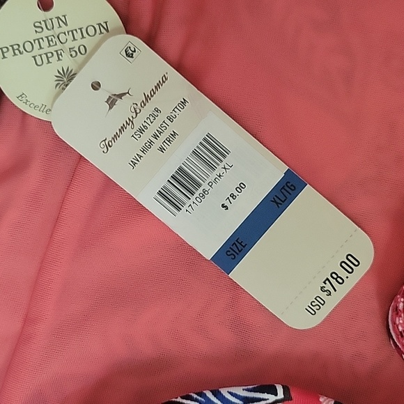 Tommy Bahama Red/Blue Floral Bikini Bottom, Women's Size Extra Large, NWT! - Picture 7 of 9